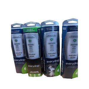 Everydrop Refrigerator Water Filter 4 EDR4RXD1 Whirlpool Maytag KitchenAid 4Pack